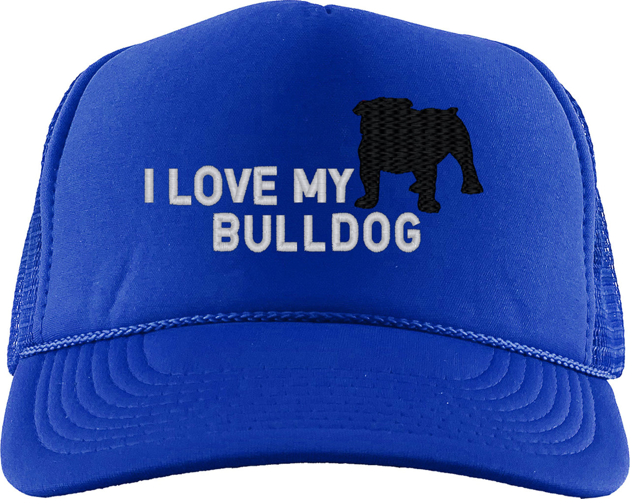 I Love My Bulldog Foam Trucker Hat