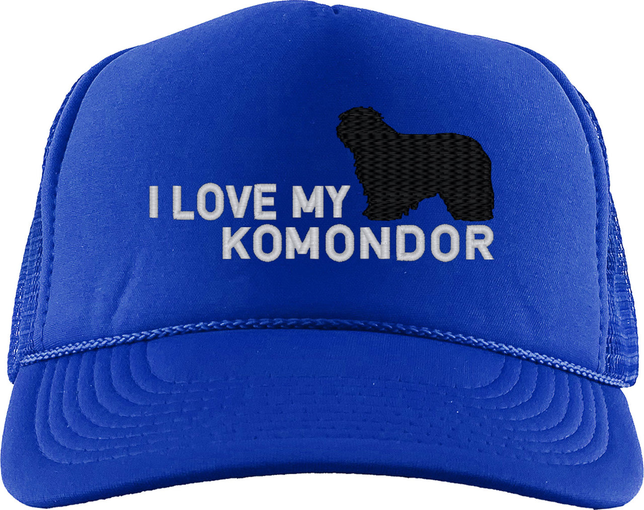 I Love My Komondor Dog Foam Trucker Hat