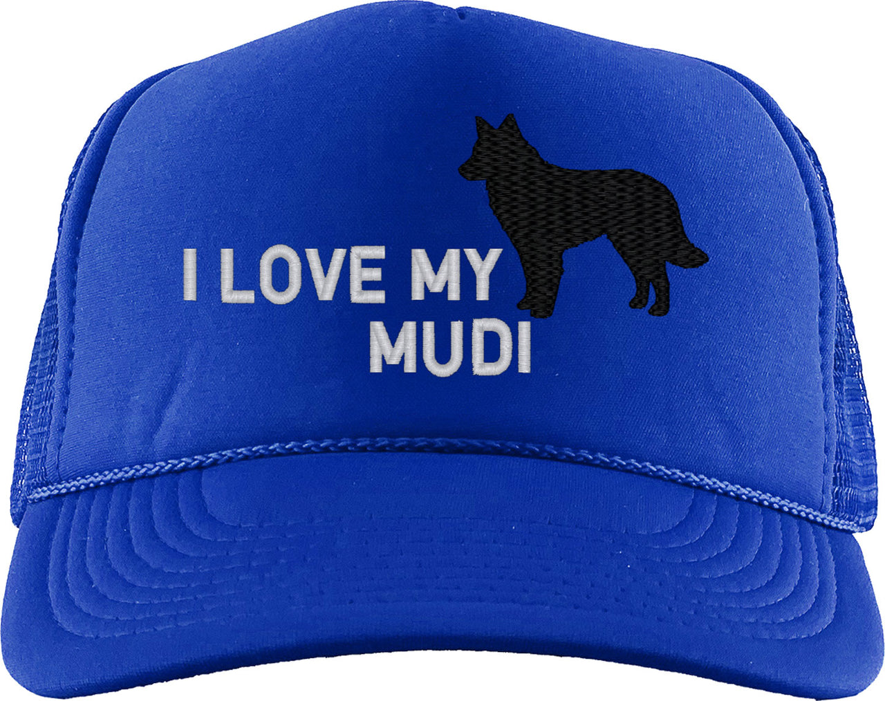 I Love My Mudi Dog Foam Trucker Hat