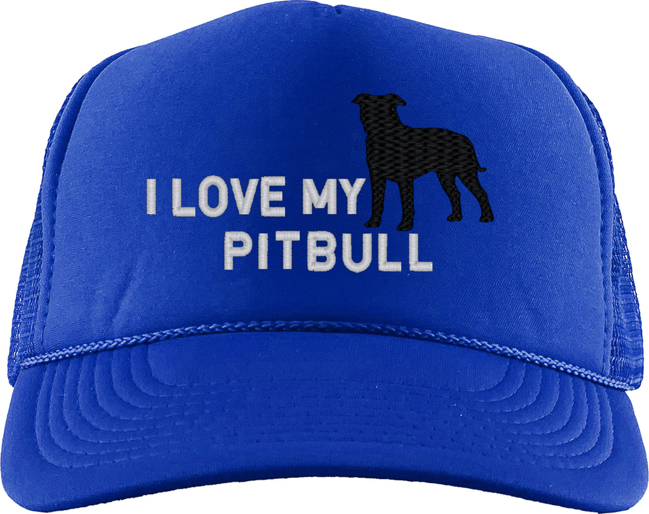 I Love My Pitbull Dog Foam Trucker Hat