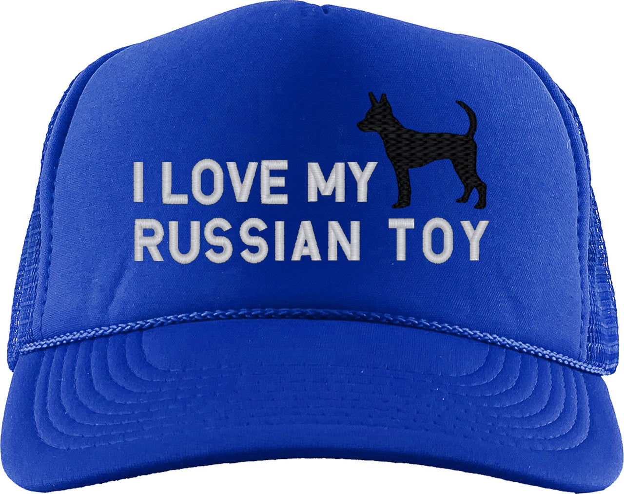 I Love My Russian Toy Dog Foam Trucker Hat