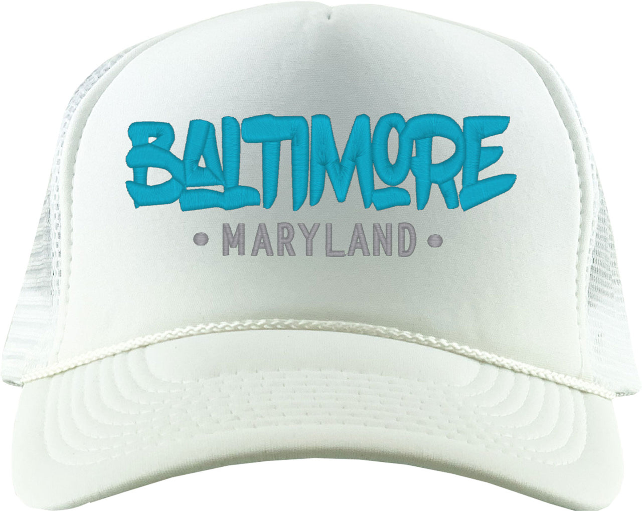 Baltimore Typography Foam Trucker Hat