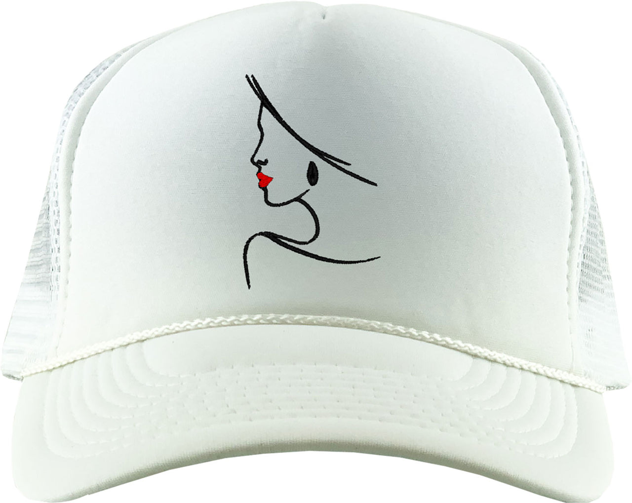 Beautiful Woman Drawing Foam Trucker Hat