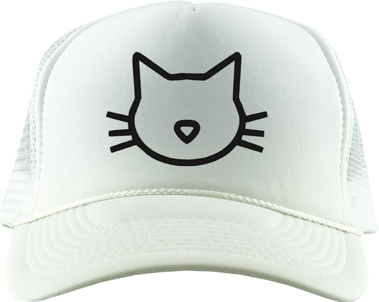 Cat Face Silhouette Foam Trucker Hat