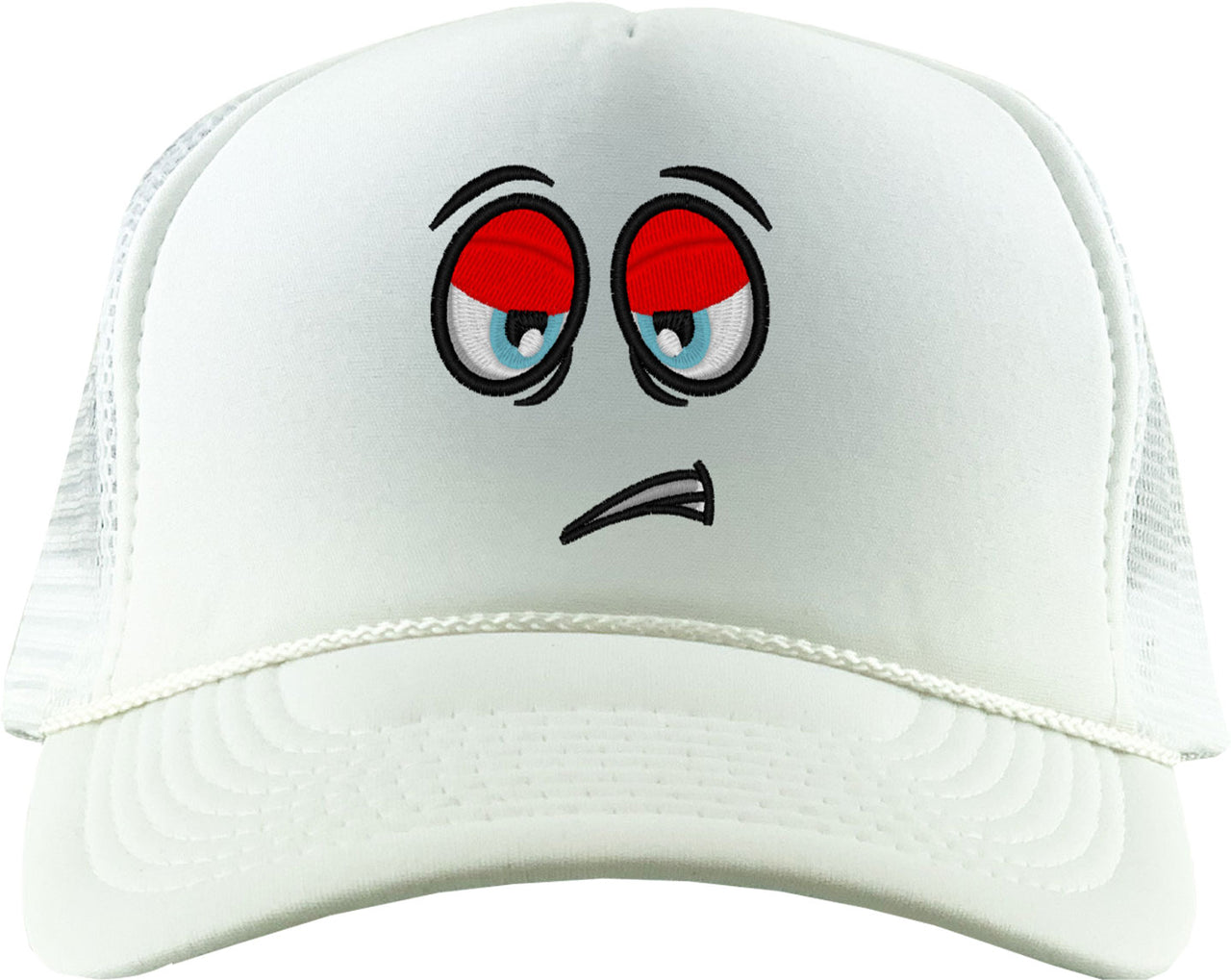 Emoji Bored Face Foam Trucker Hat