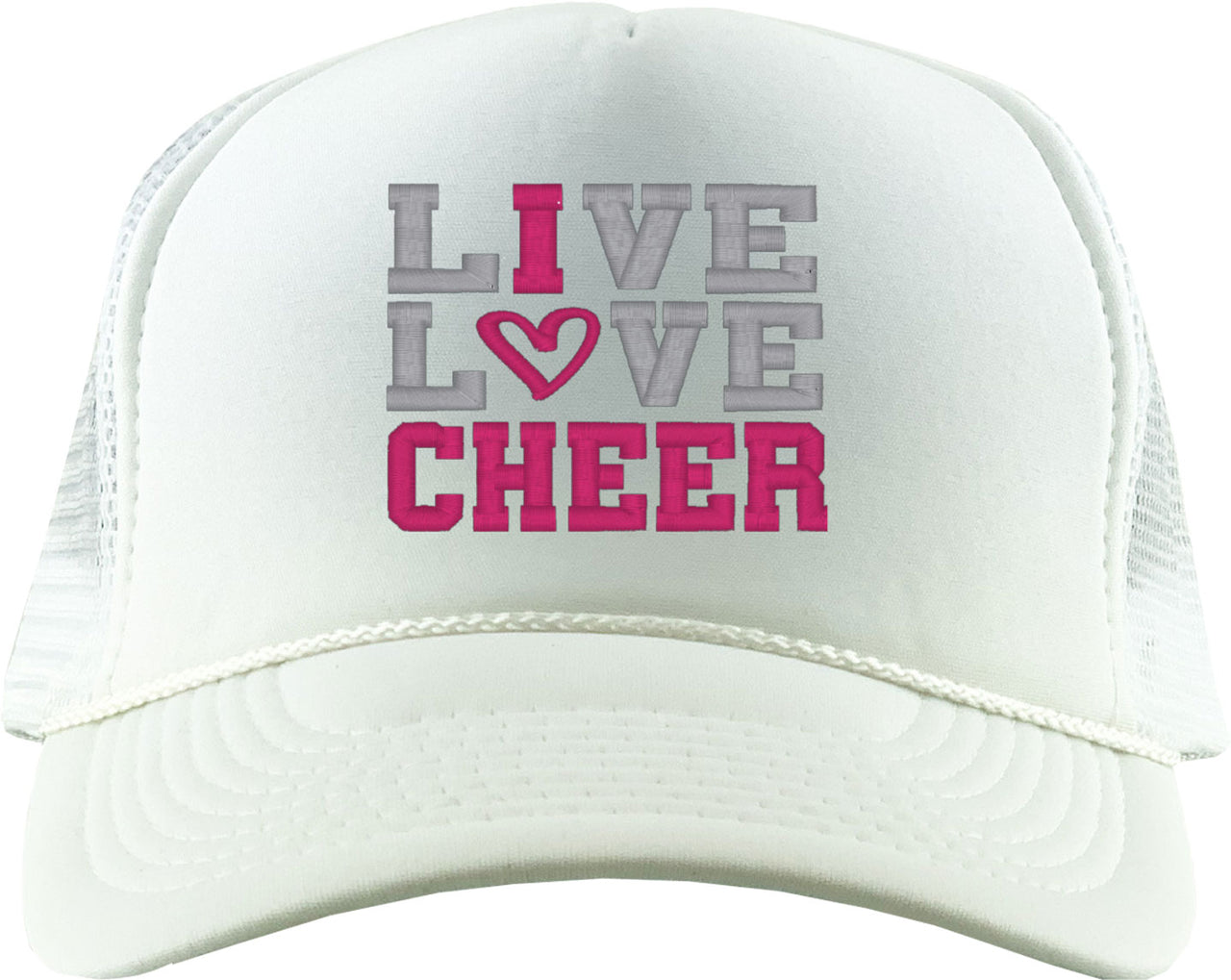 Live Love Cheer Foam Trucker Hat