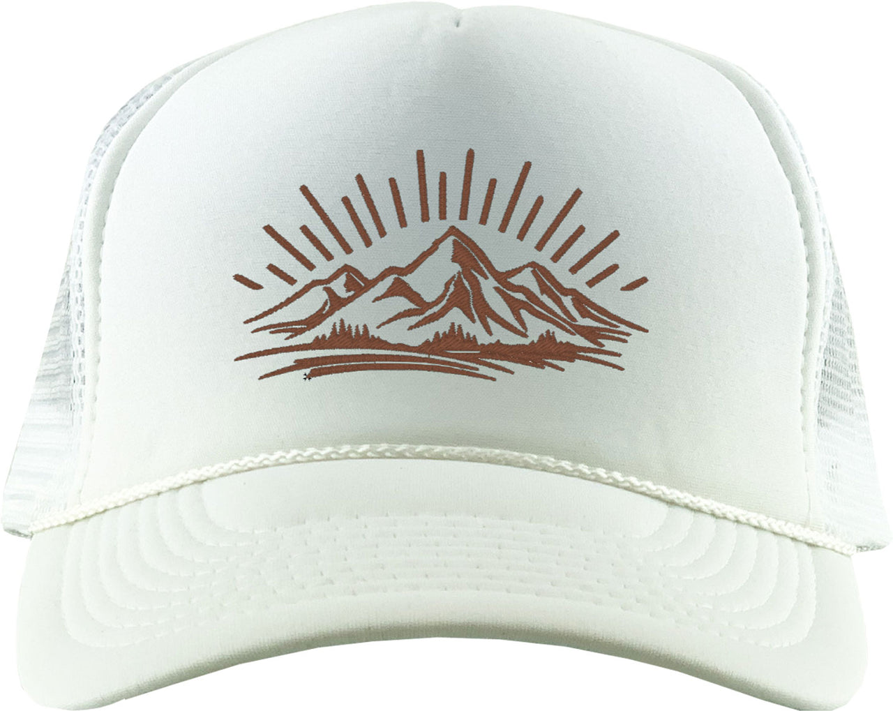 Mountain Outline Silhouette Foam Trucker Hat