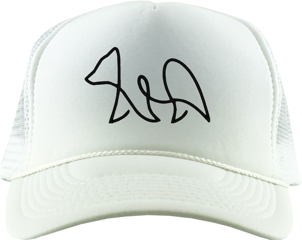 One Line Bear Drawing Foam Trucker Hat