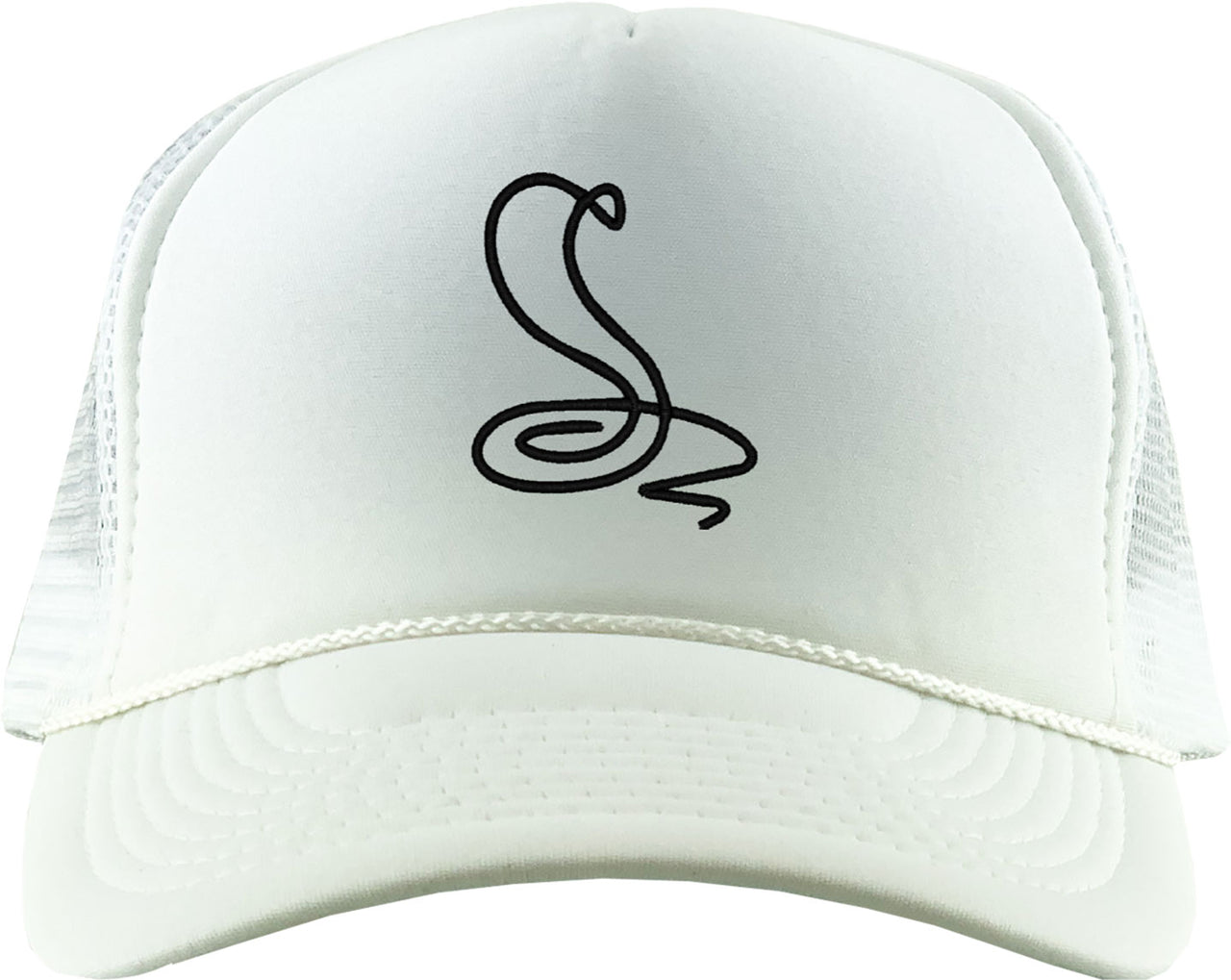 One Line Cobra Drawing Foam Trucker Hat