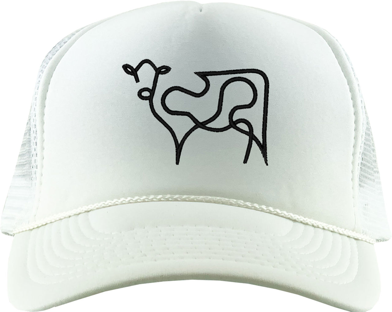One Line Cow Drawing Foam Trucker Hat