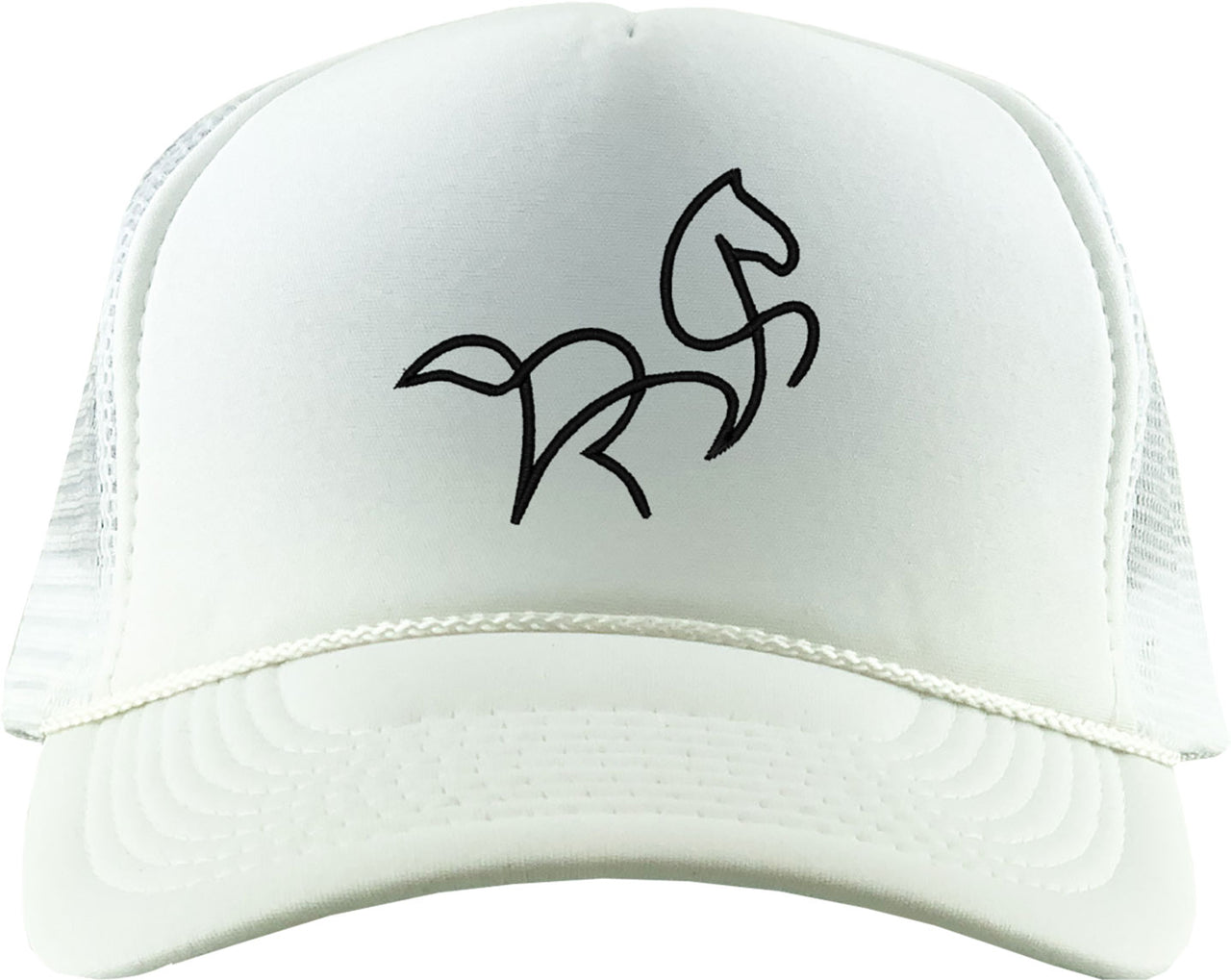 One Line Horse Drawing Foam Trucker Hat