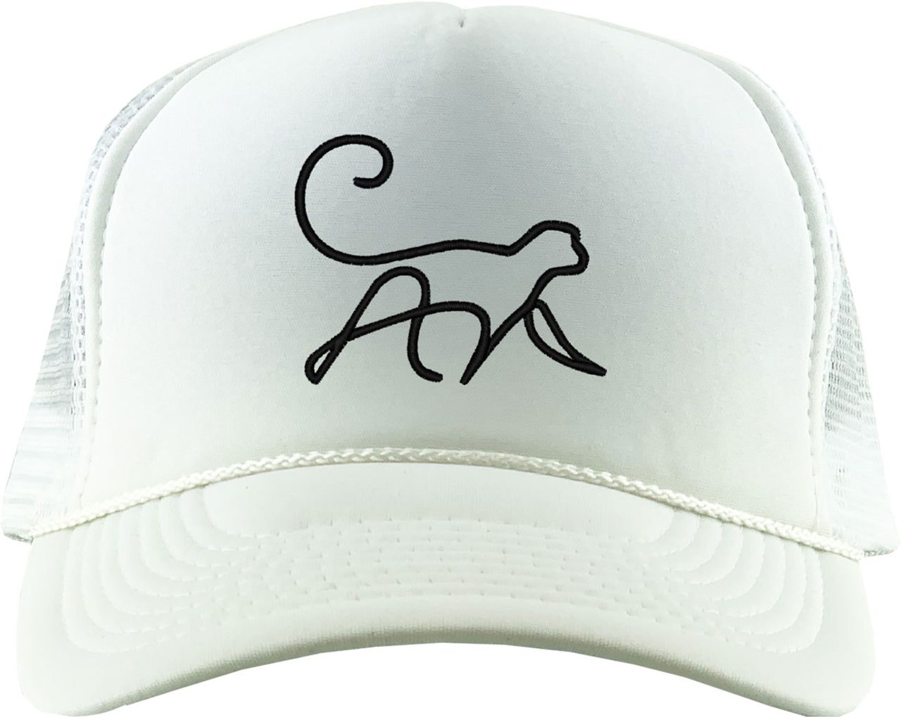 One Line Monkey Drawing Foam Trucker Hat
