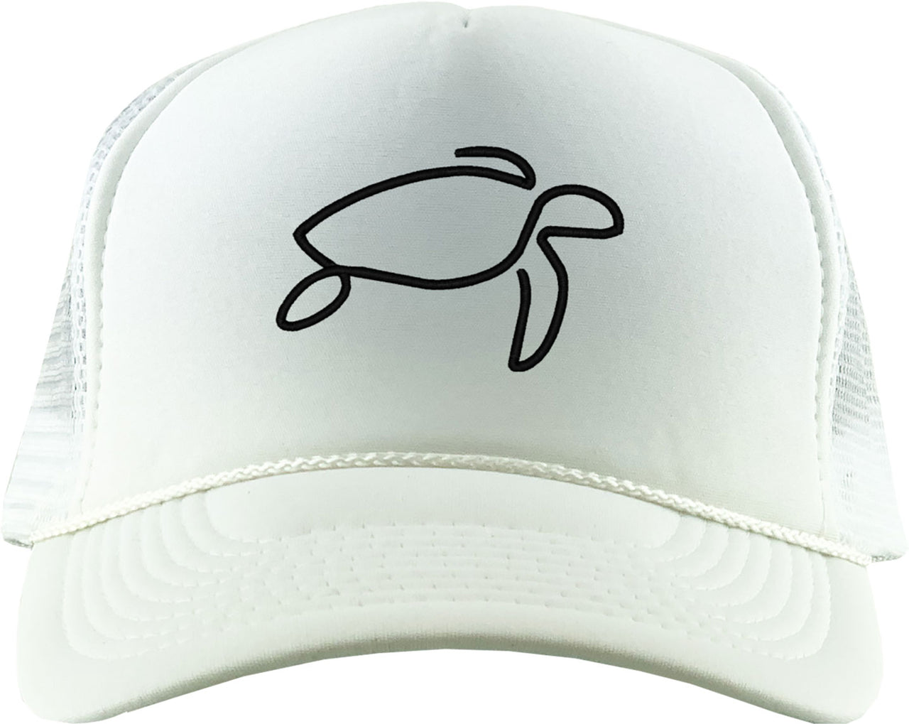 One Line Sea Turtle Drawing Foam Trucker Hat