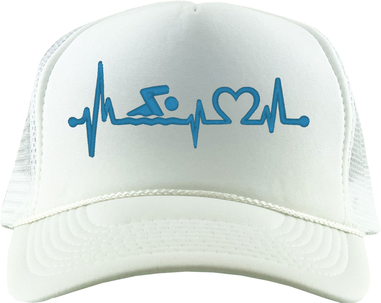 Swimming Heartbeat Lifeline Foam Trucker Hat