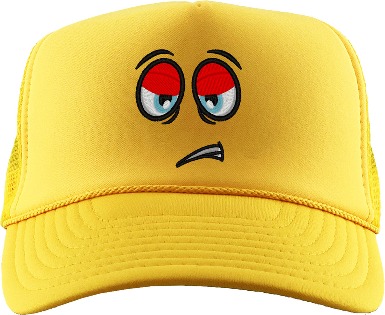 Emoji Bored Face Foam Trucker Hat