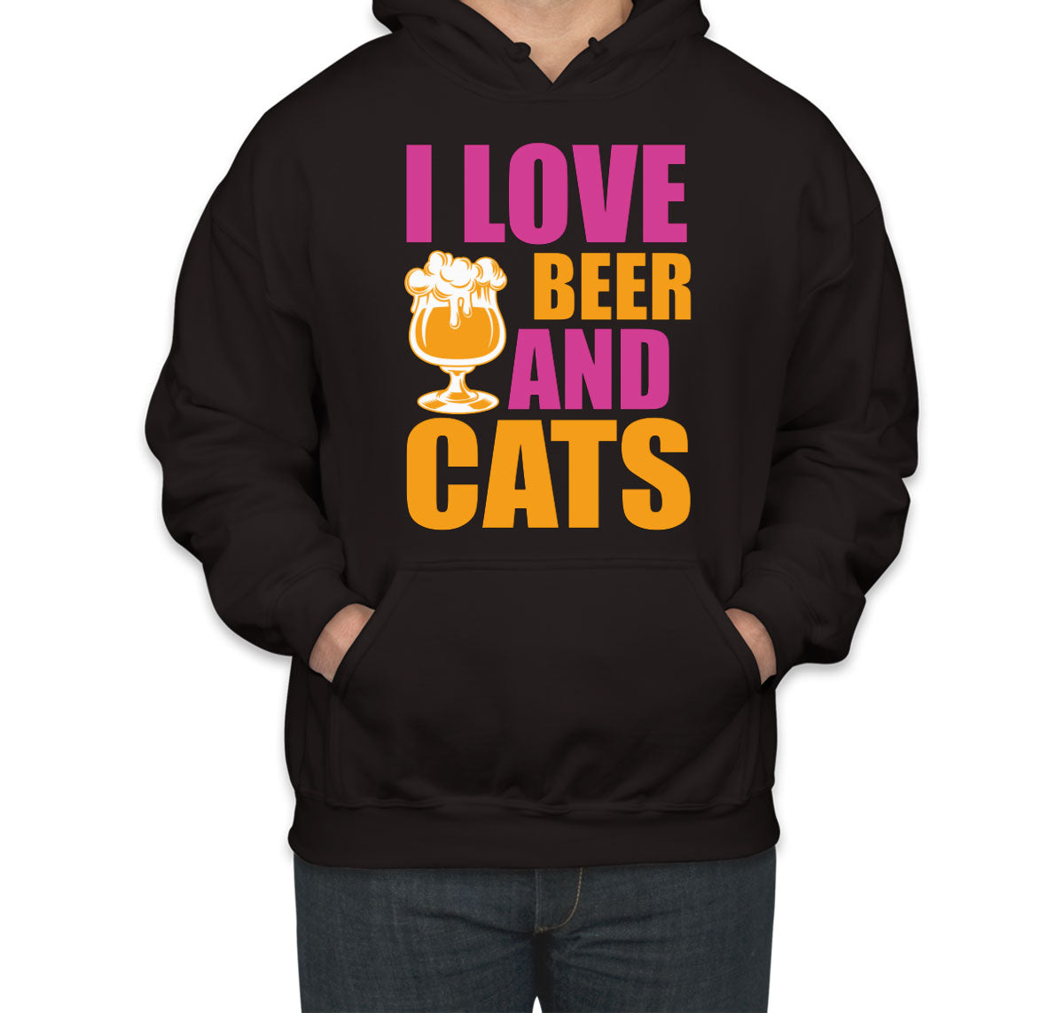 I Love Beer And Cats Unisex Hoodie