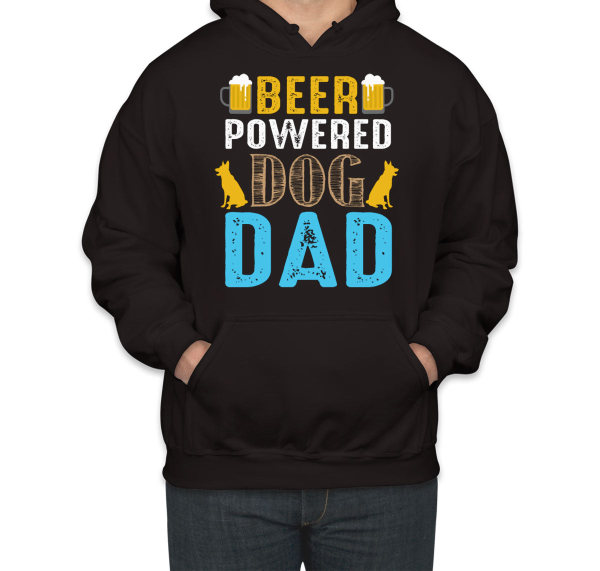 Beer Powered Dog Dad Father's Day Unisex Hoodie