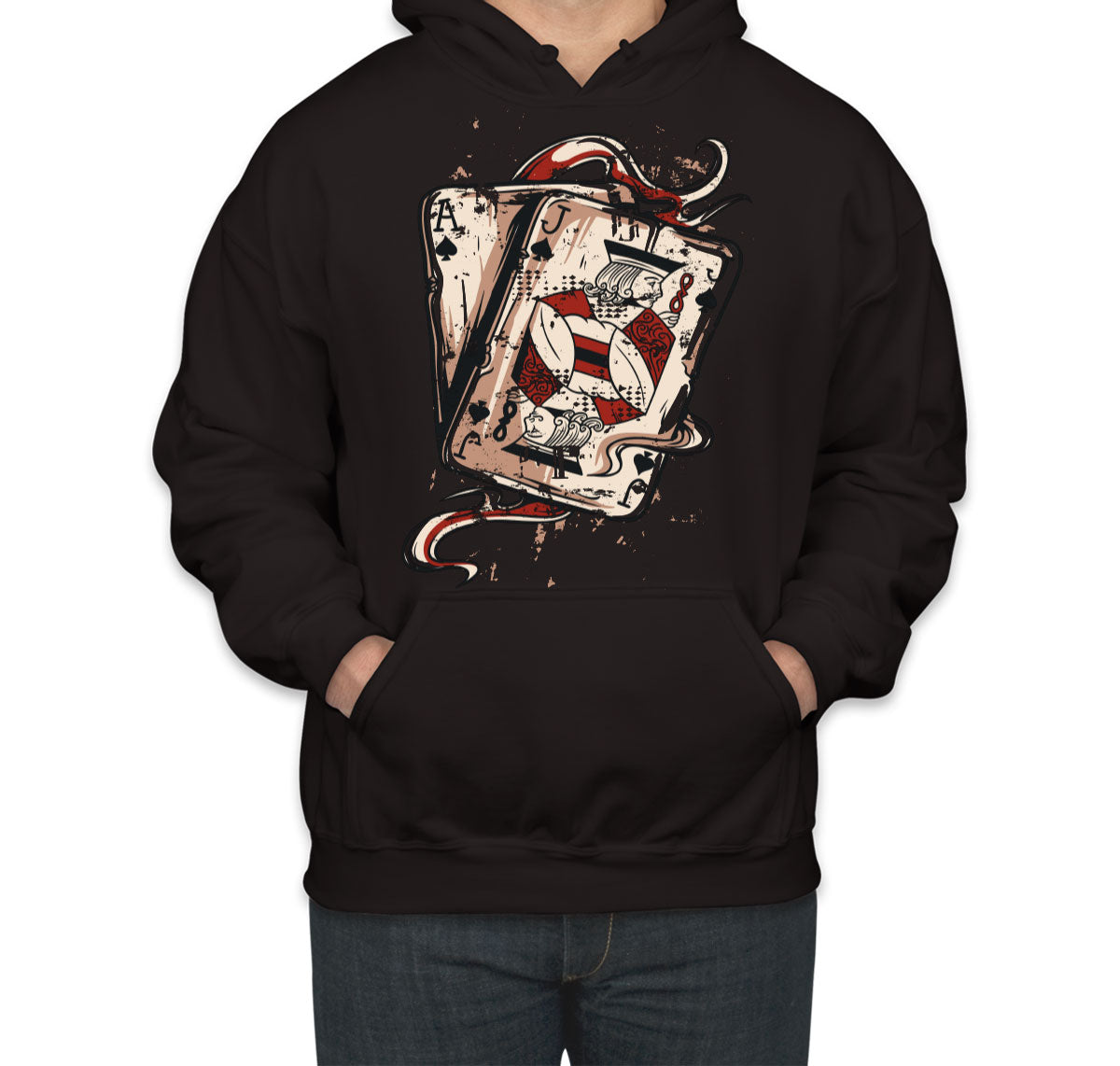 Blackjack Playing Cards Unisex Hoodie