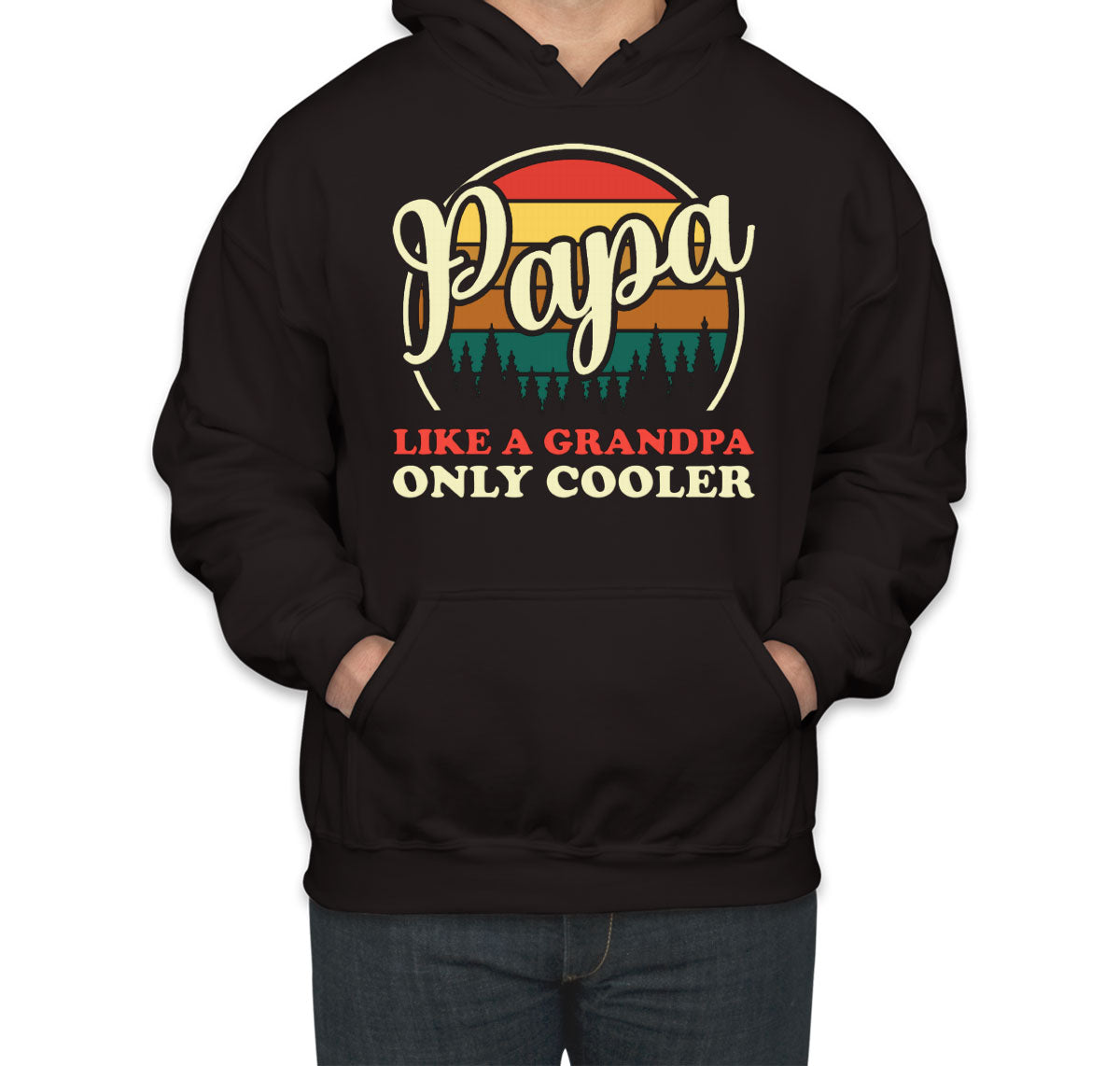 Papa Like A Grandpa Only Cooler Father's Day Unisex Hoodie