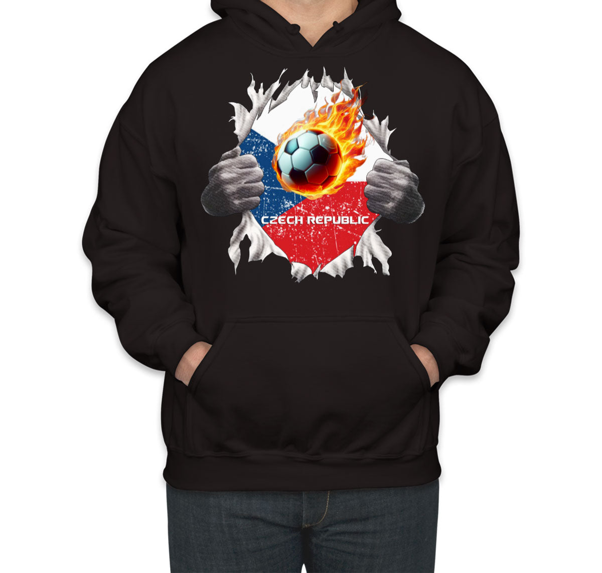 Czech Republic Euro Cup Soccer Football Unisex Hoodie