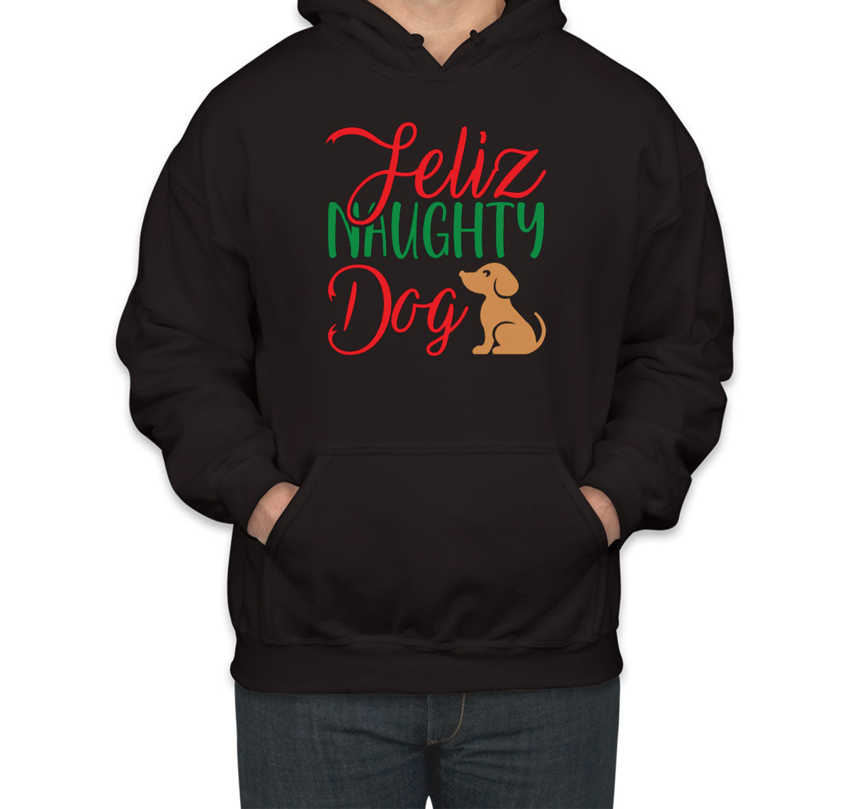 Feliz Naughty Dog Christmas Unisex Hoodie