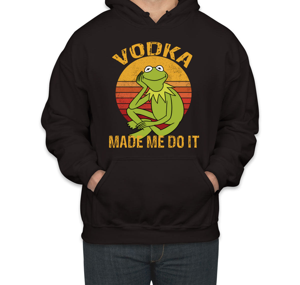 Vodka Made Me Do It Frog Meme Unisex Hoodie