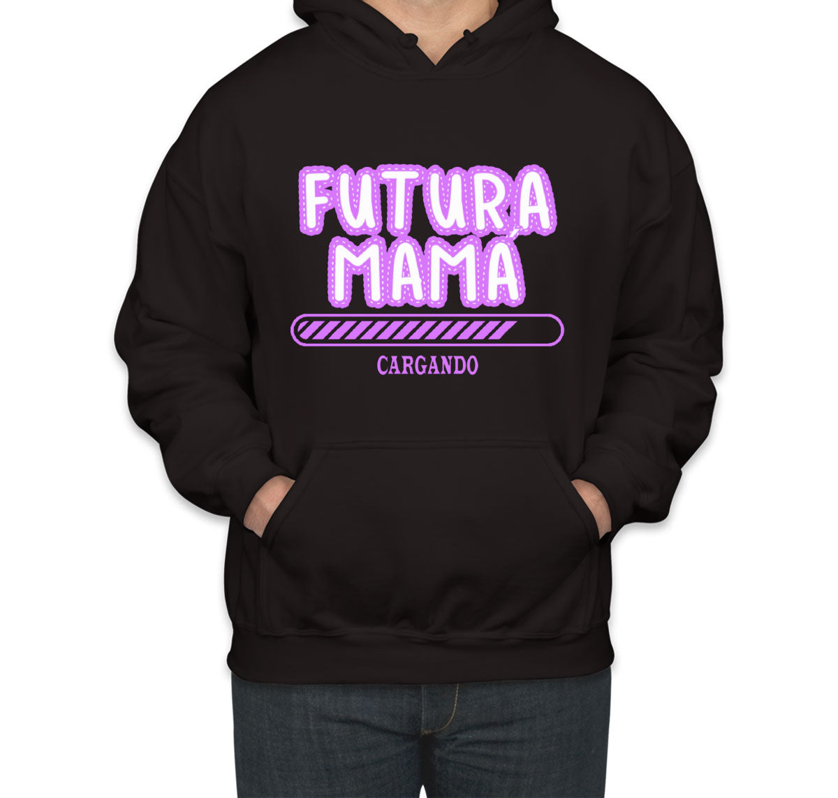 Futura Mamá Cargando Spanish Pregnancy Announcement Unisex Hoodie
