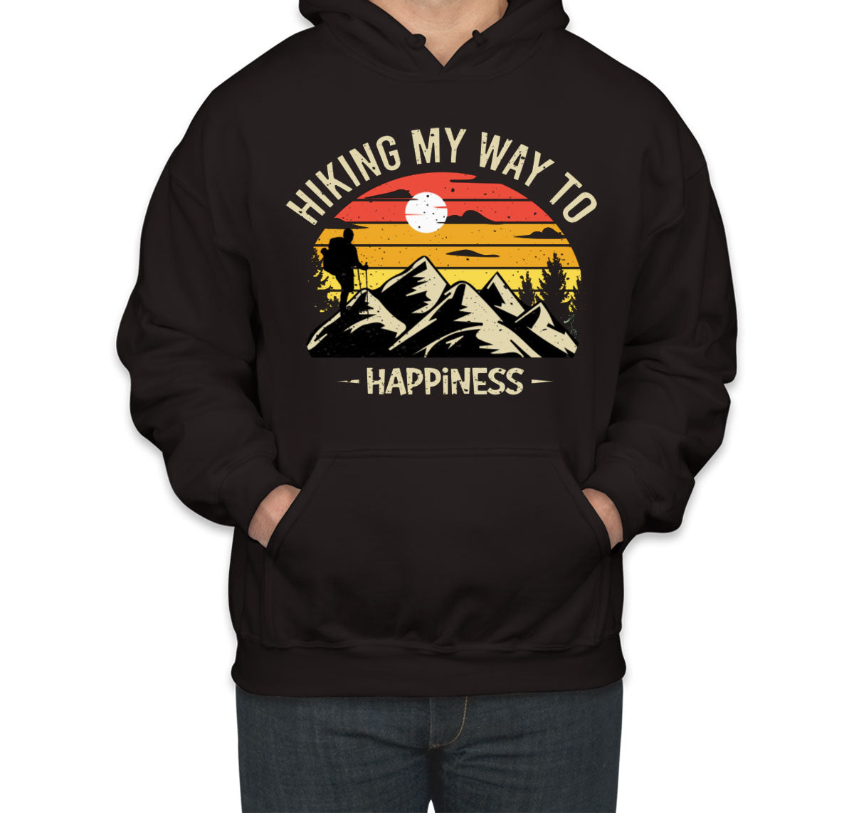 Hiking My Way To Happiness Unisex Hoodie