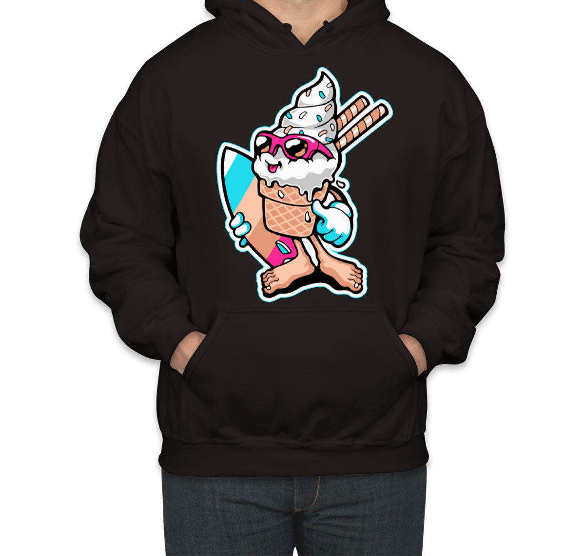 Ice Cream Surfer Unisex Hoodie