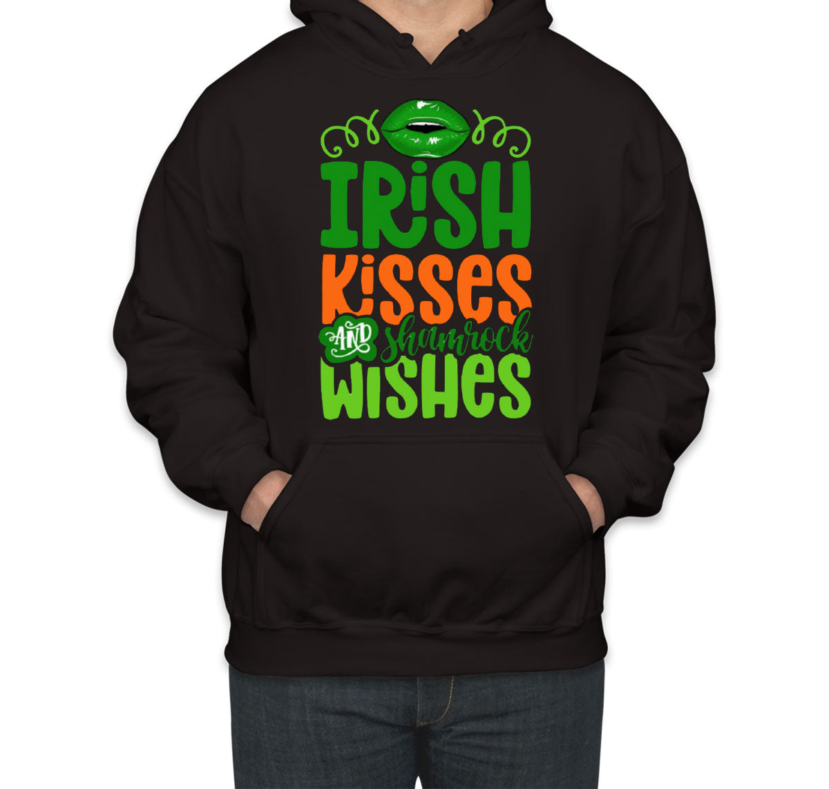 Irish Kisses And Shamrock Wishes St. Patrick's Day Unisex Hoodie