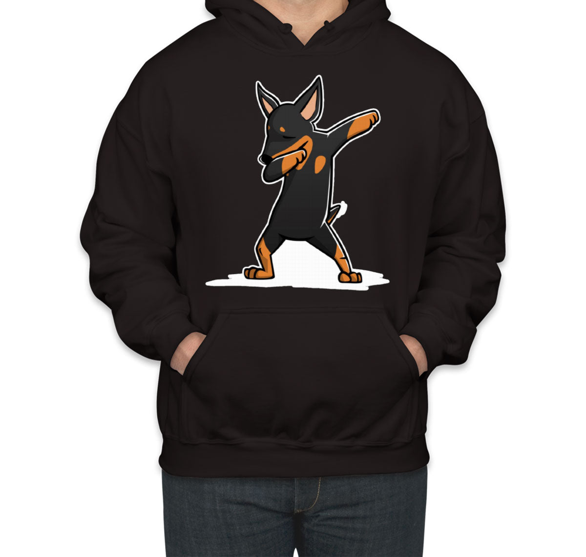 Dabbing Miniature Pinscher Dog Unisex Hoodie
