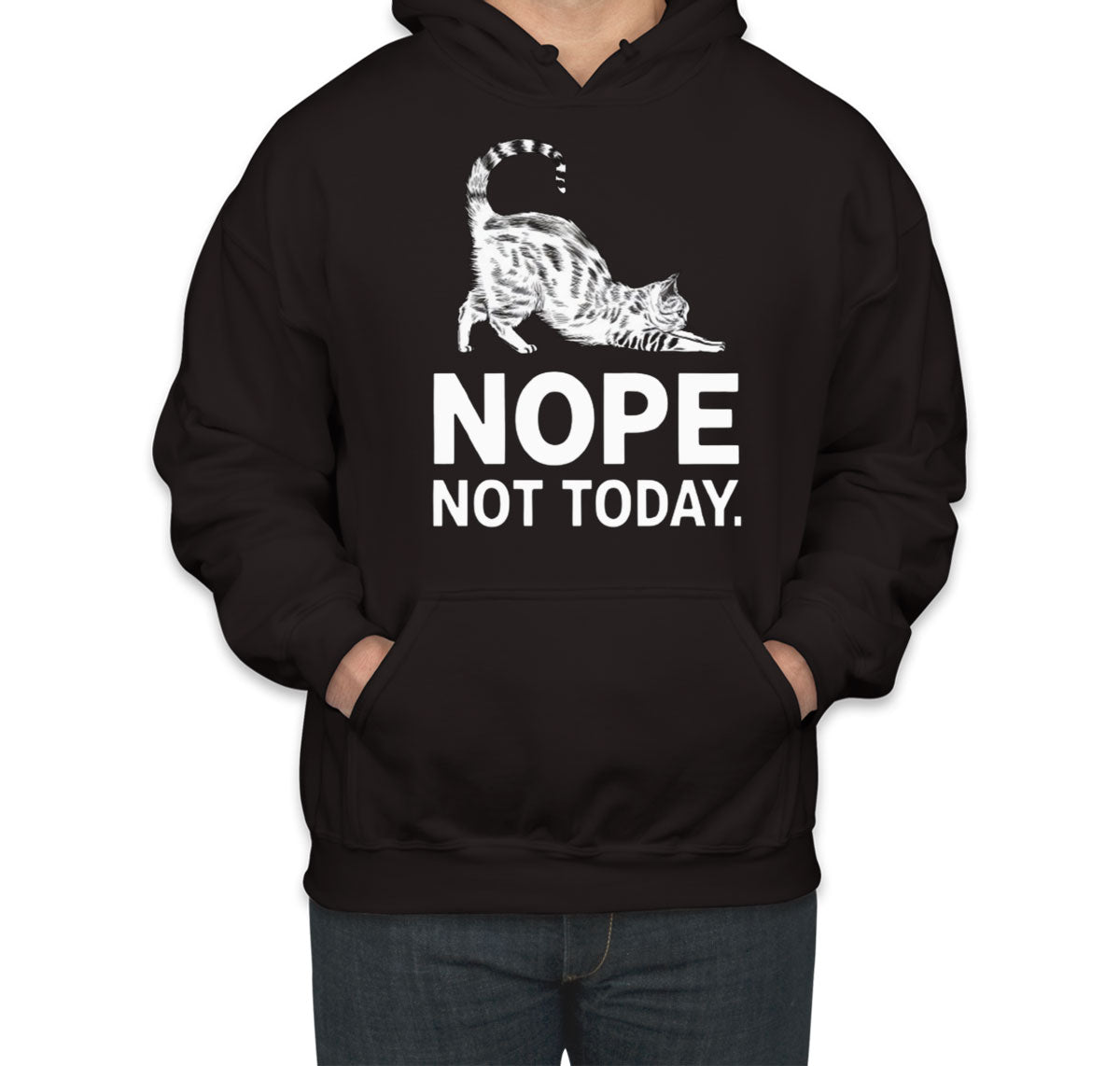 Nope Not Today Cat Unisex Hoodie