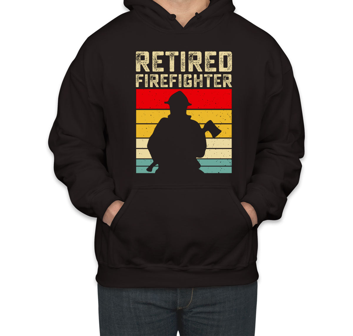 Retro Vintage Retired Firefighter Unisex Hoodie