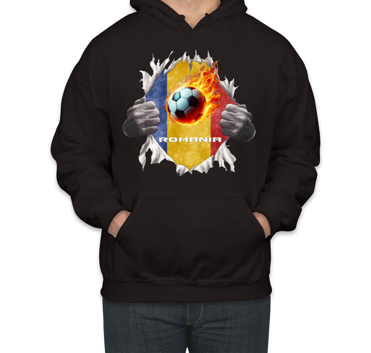 Romania Euro Cup Soccer Football Unisex Hoodie