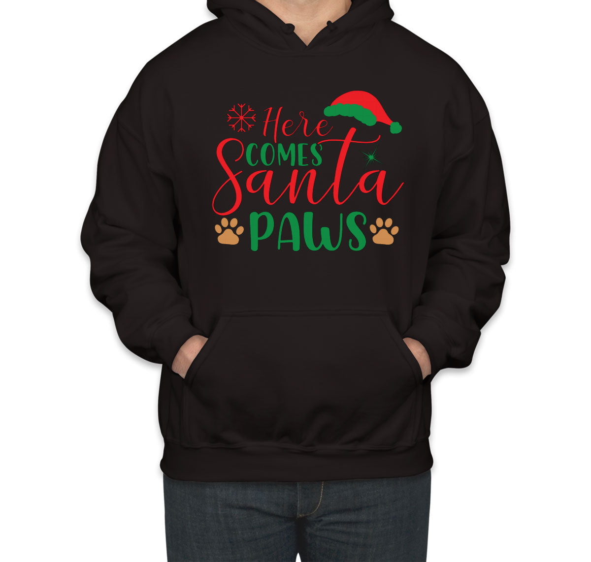 Hear Comes Santa Paws Christmas Unisex Hoodie