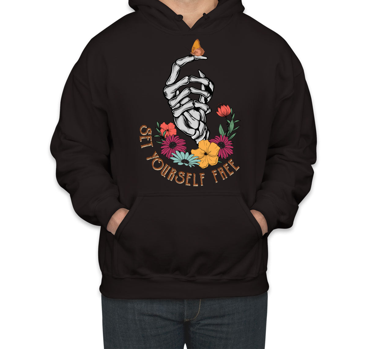 Set Yourself Free Skeleton Halloween Unisex Hoodie