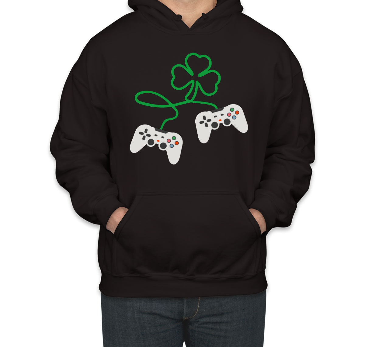 Shamrock Video Gamer St. Patrick's Day Unisex Hoodie