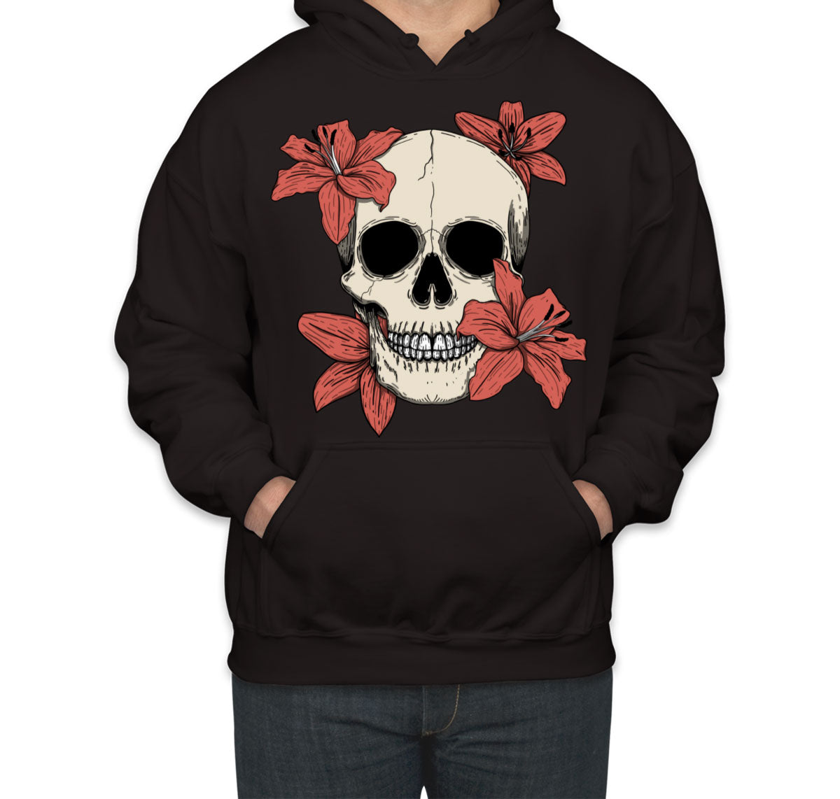 Skull With Flowers Unisex Hoodie