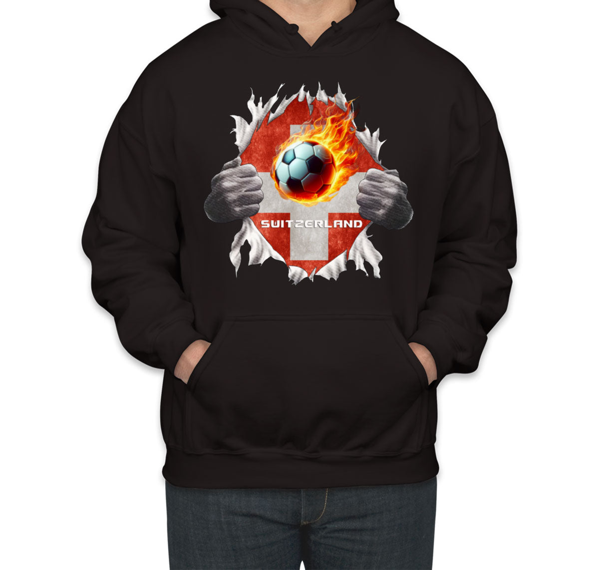Switzerland Euro Cup Soccer Football Unisex Hoodie