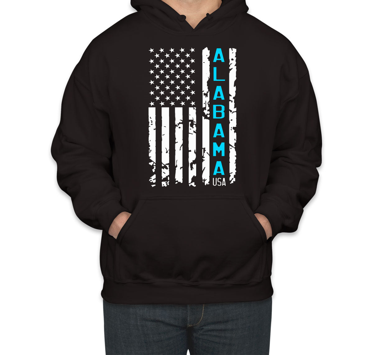 Alabama American Flag Unisex Hoodie