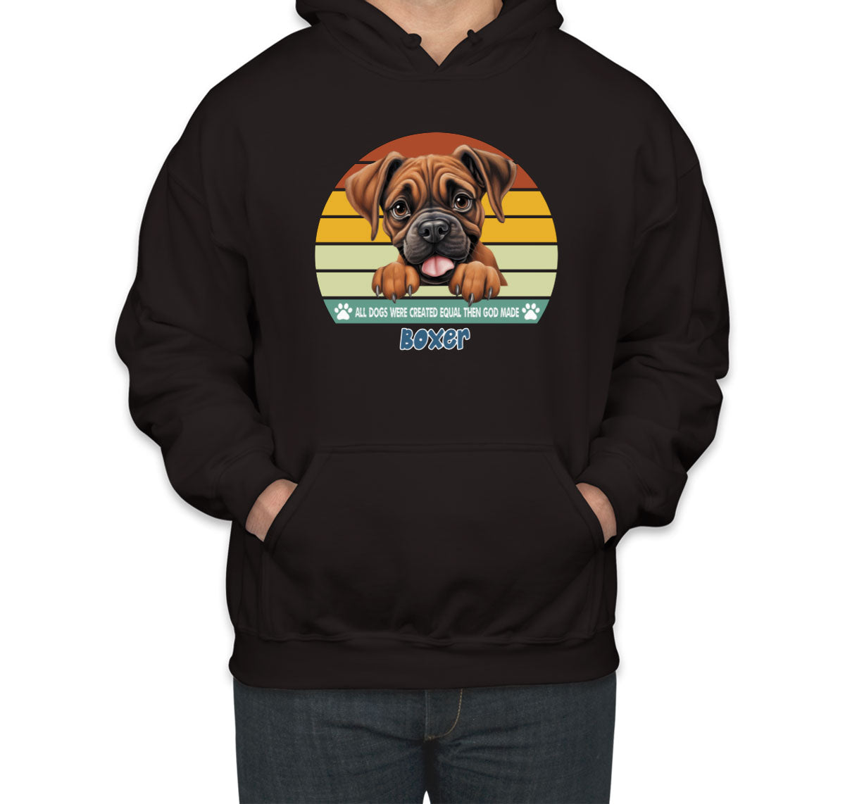 All Dogs Were Created Equal Boxer Unisex Hoodie