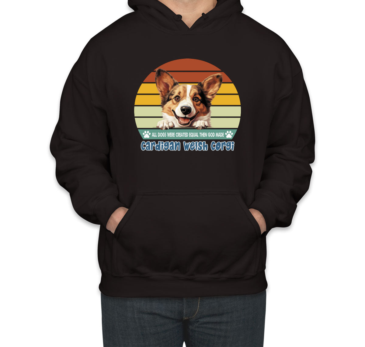 All Dogs Were Created Equal Cardigan Welsh Corgi Unisex Hoodie