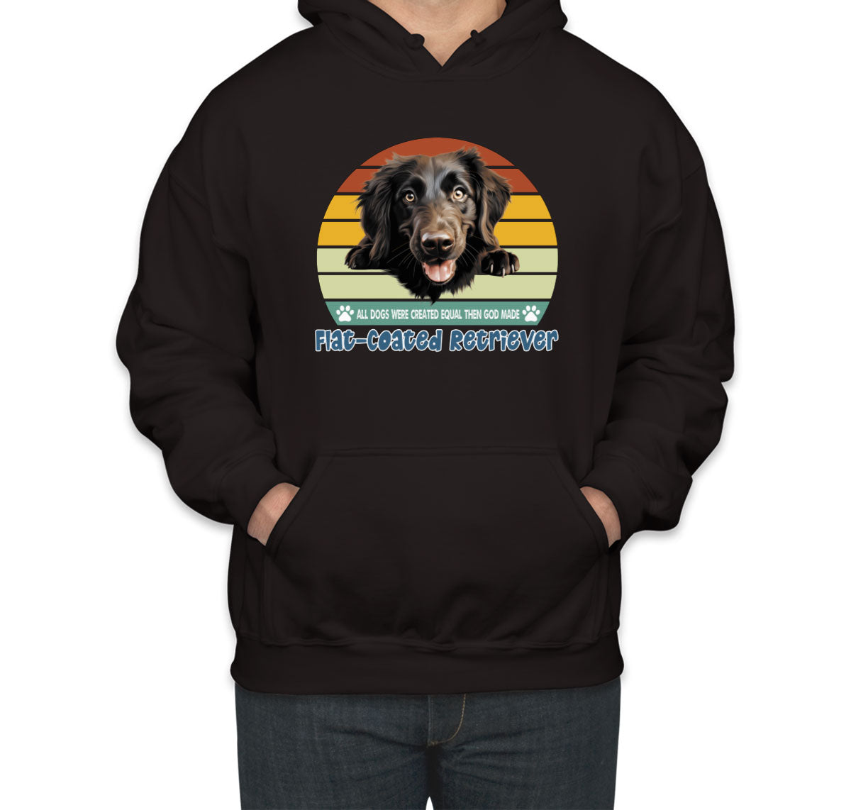 All Dogs Were Created Equal Flat-Coated Retriever Unisex Hoodie