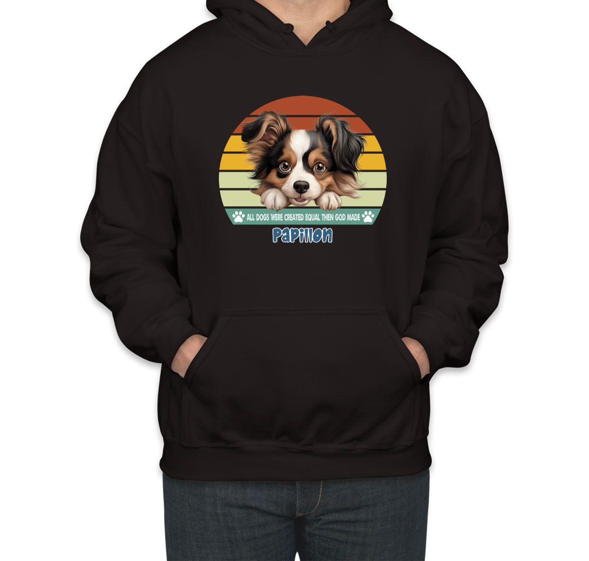 All Dogs Were Created Equal Papillon Unisex Hoodie