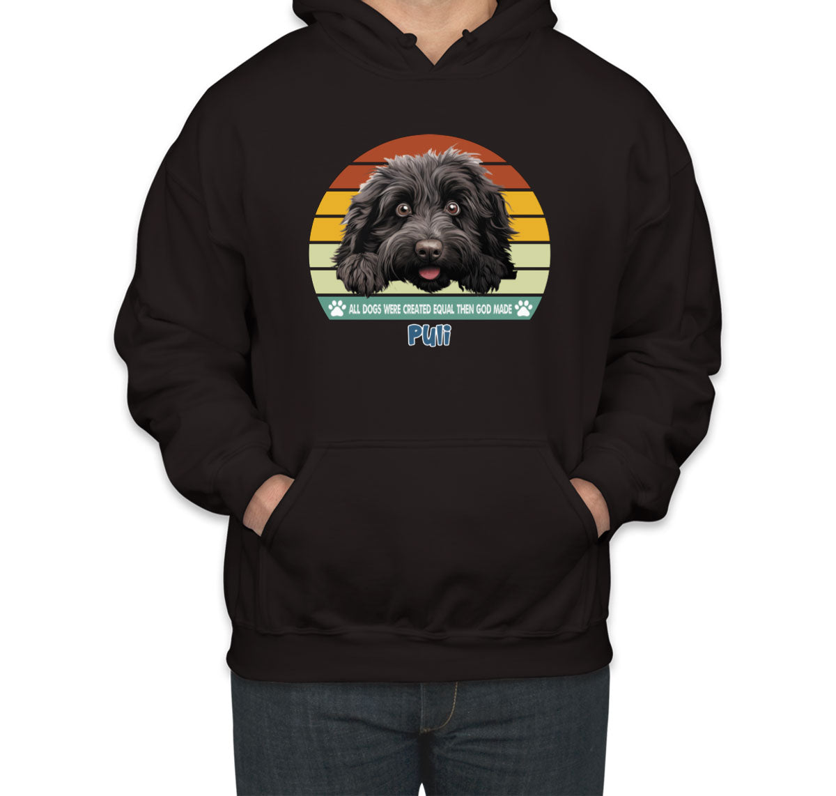 All Dogs Were Created Equal Puli Unisex Hoodie