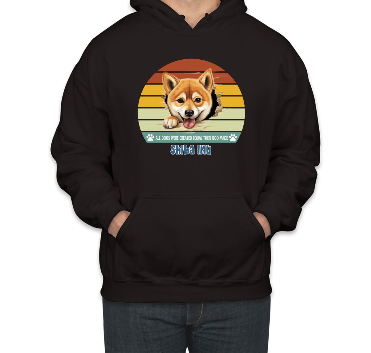 All Dogs Were Created Equal Shiba Inu Unisex Hoodie