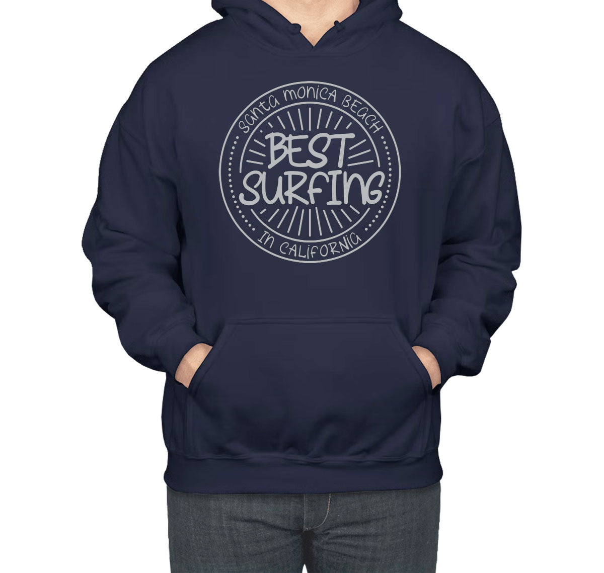 Santa Monica Beach Best Surfing In California Unisex Hoodie