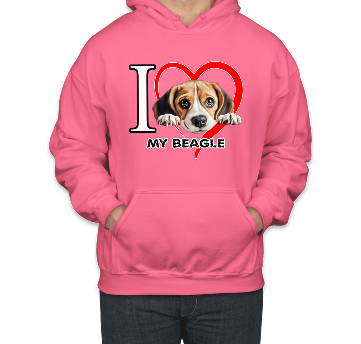 I Love My Beagle Dog Unisex Hoodie