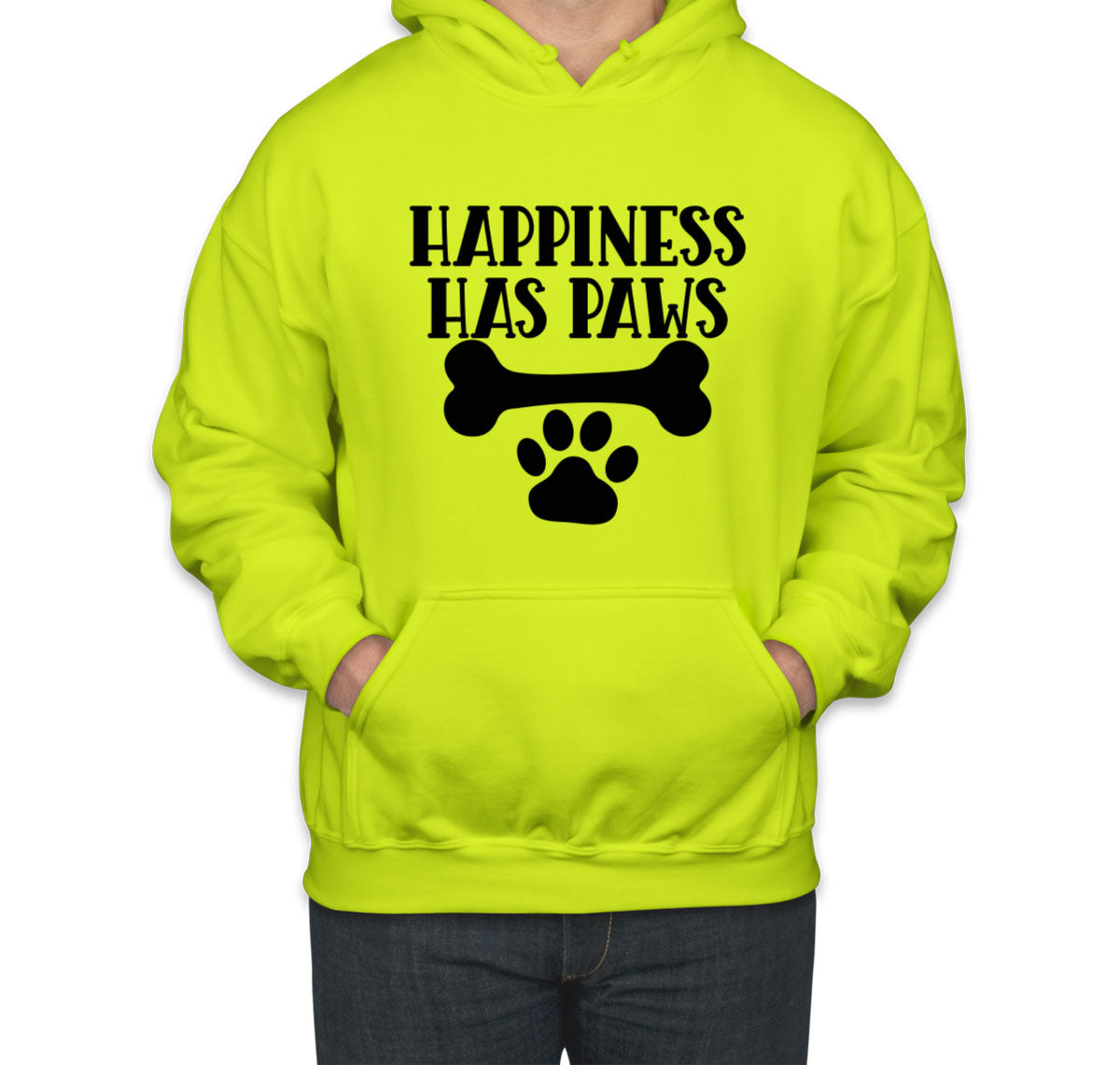 Happiness Has Paws Dog Unisex Hoodie