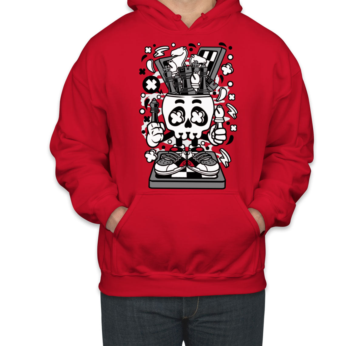 Chess Skull Head Unisex Hoodie